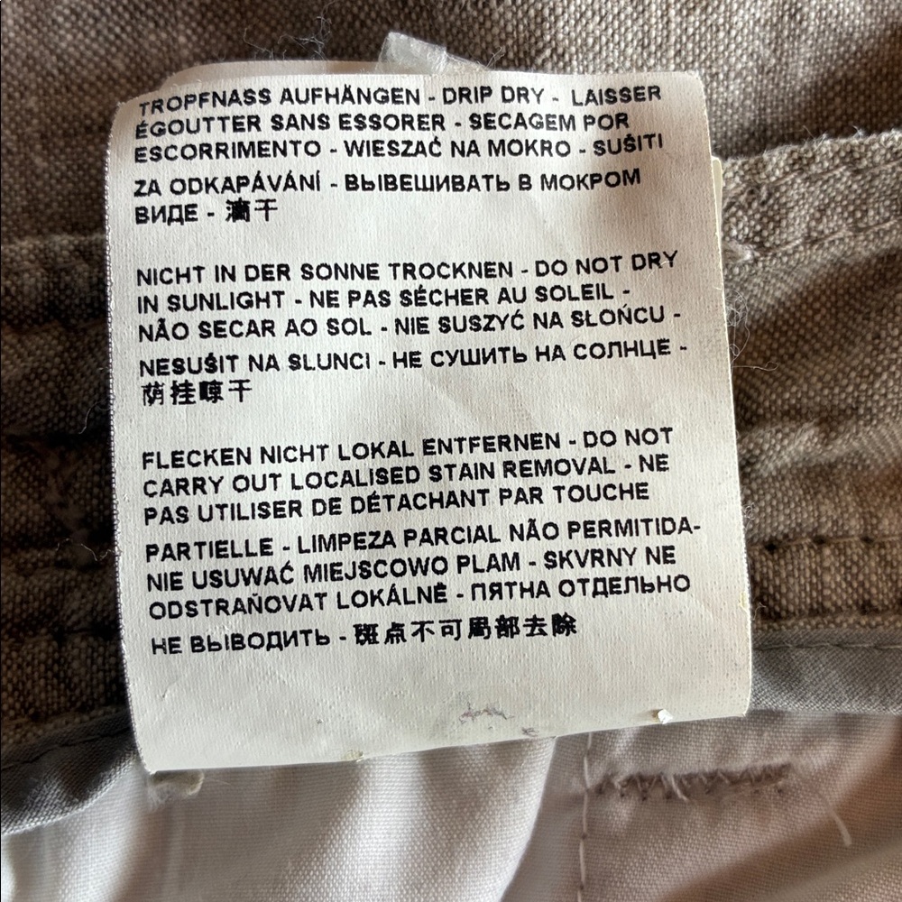Brax Linen Khaki Drawstring Shorts Size 29 - Picture 8 of 10